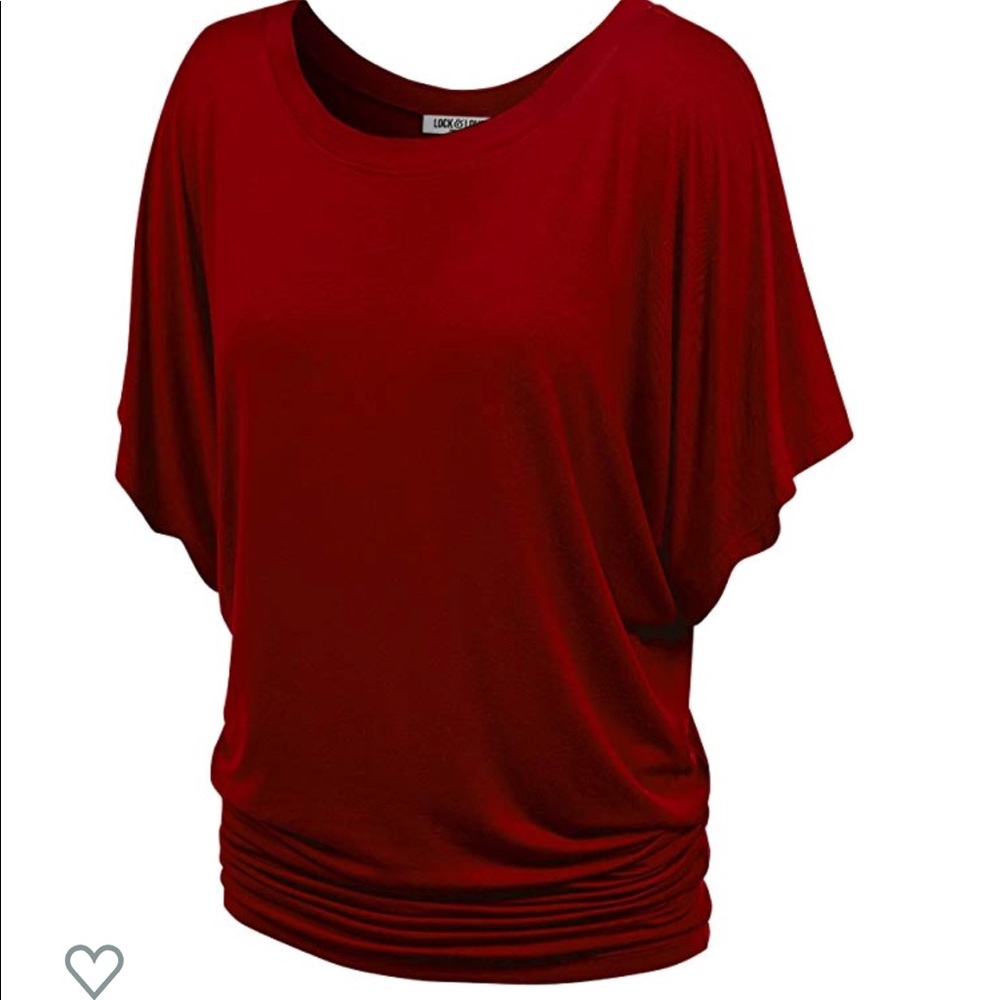 Lock and Love red dolman tee. Size medium.